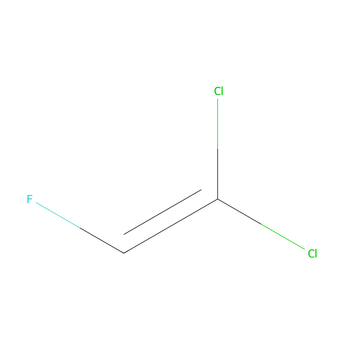 Ethene, 1,1-dichloro-2-fluoro- molecular structure, CAS 359-02-4