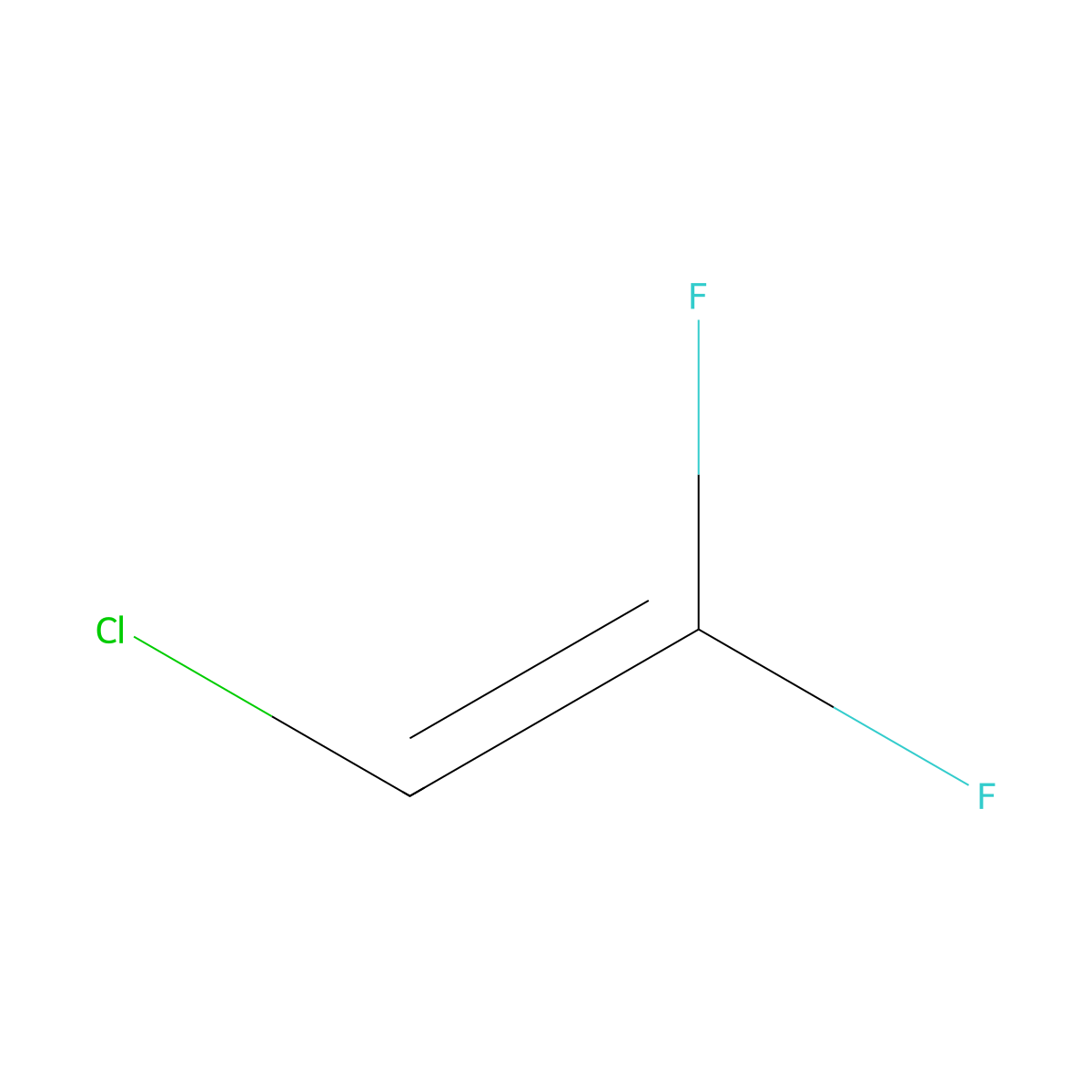 Ethene, 2-chloro-1,1-difluoro- molecular structure, CAS 359-10-4