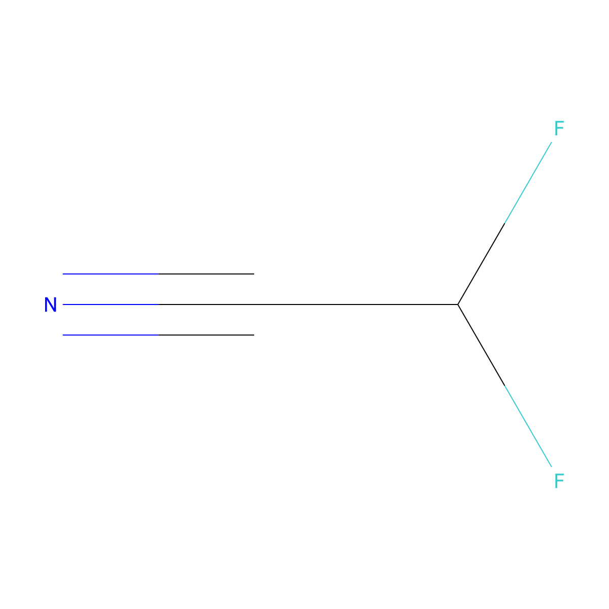 Acetonitrile, difluoro- molecular structure, CAS 359-12-6