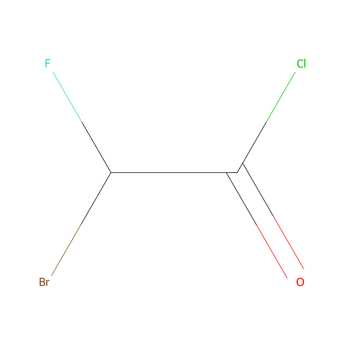 2-Bromo-2-fluoroacetyl chloride molecular structure, CAS 359-23-9
