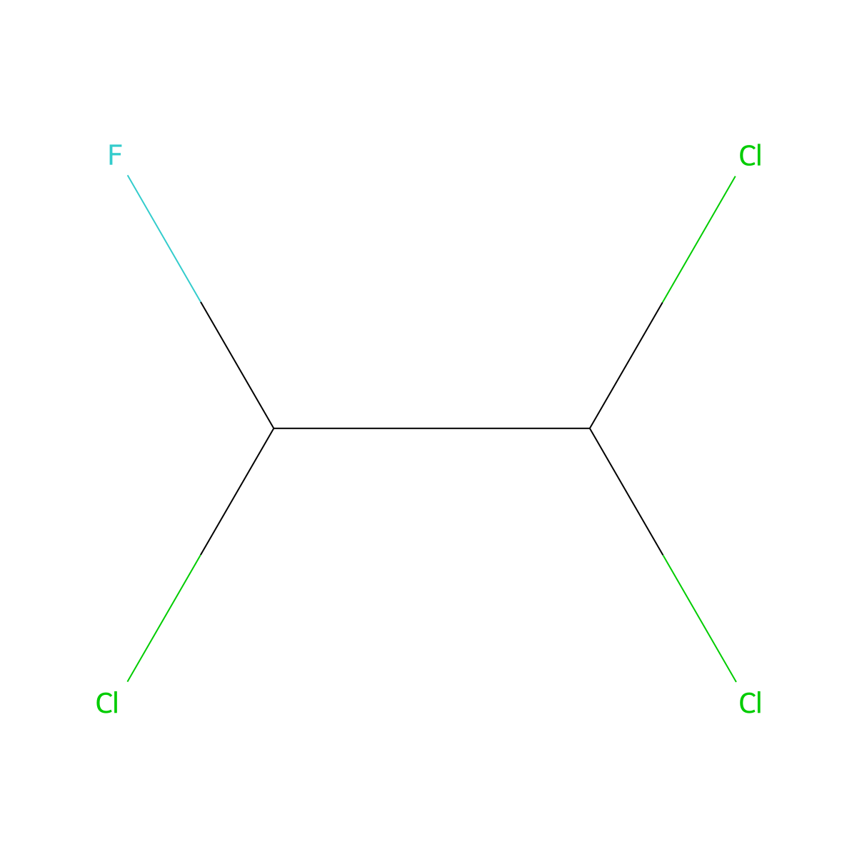 1,1,2-Trichloro-2-fluoroethane molecular structure, CAS 359-28-4