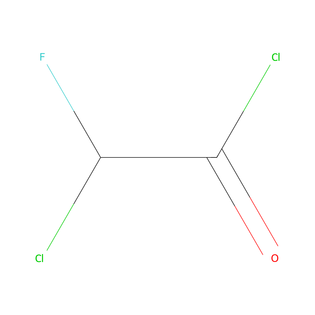 2-Chloro-2-fluoroacetyl chloride molecular structure, CAS 359-32-0