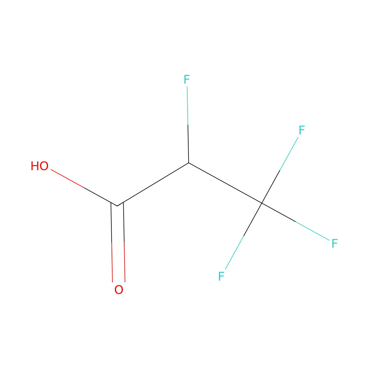 2,3,3,3-tetrafluoropropanoic Acid molecular structure, CAS 359-49-9