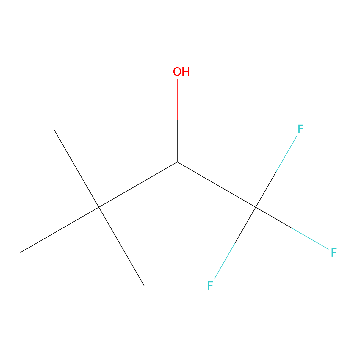 1,1,1-Trifluoro-3,3-dimethylbutan-2-ol molecular structure, CAS 359-60-4