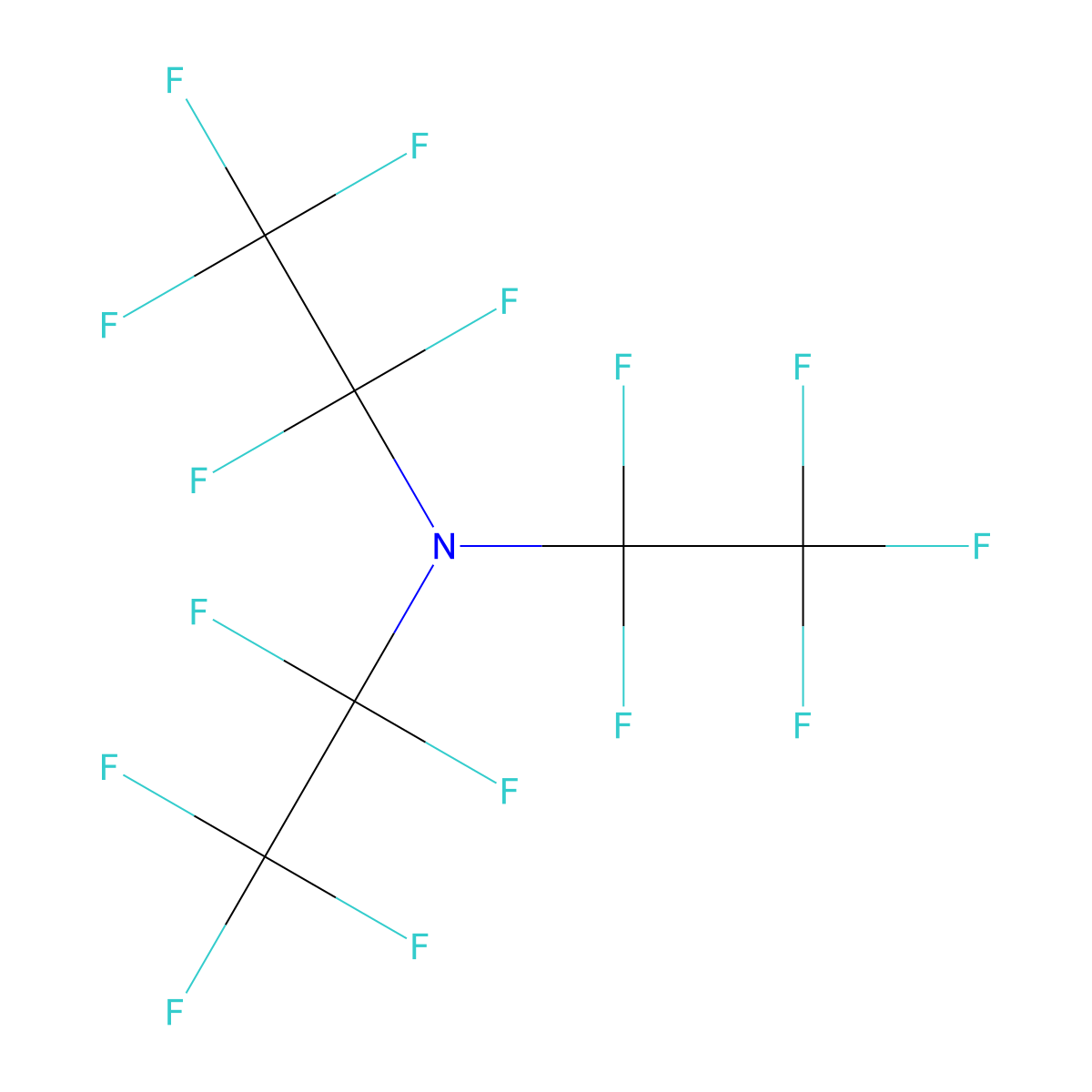 Perfluorotriethylamine molecular structure, CAS 359-70-6