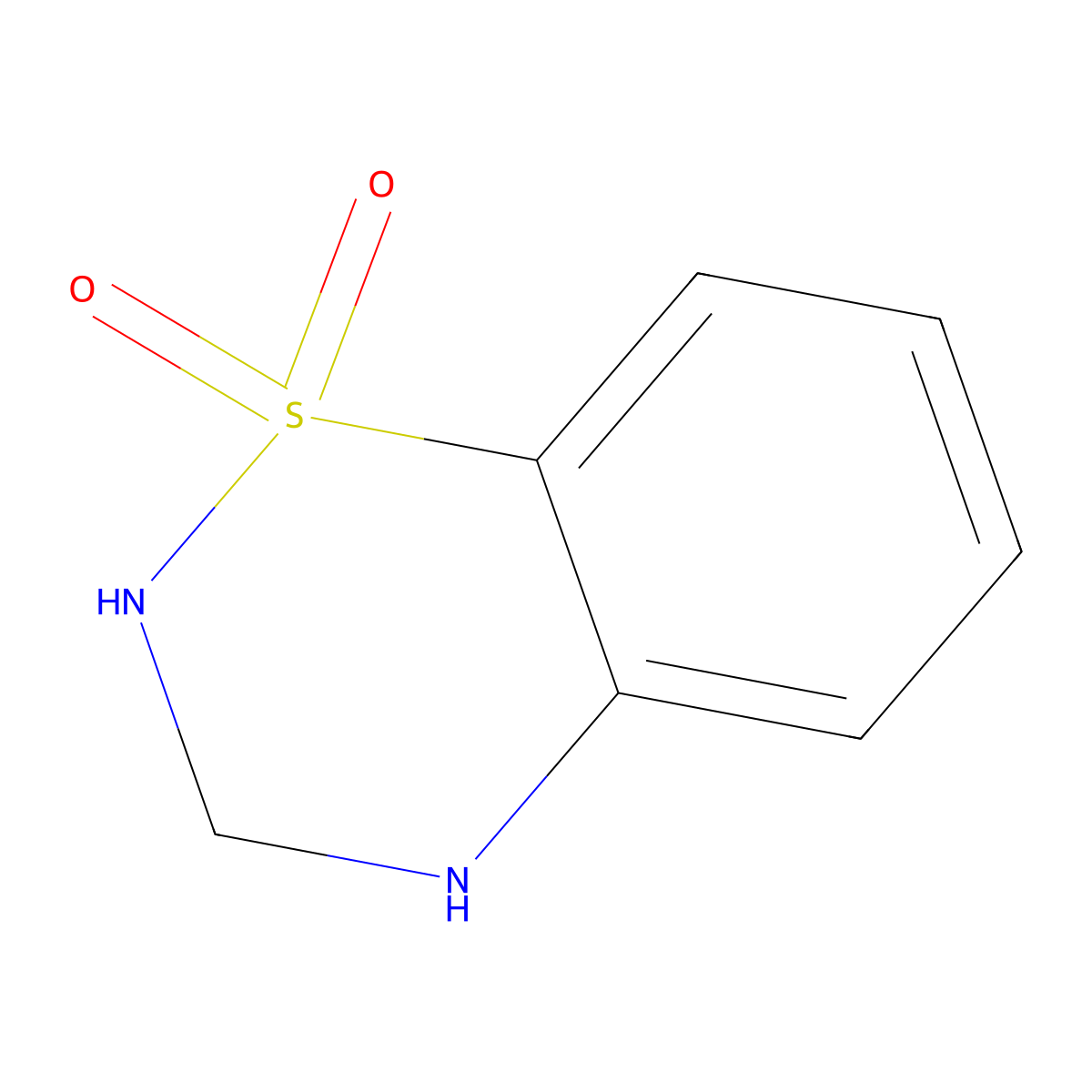 2H-1,2,4-Benzothiadiazine, 3,4-dihydro-, 1,1-dioxide molecular structure, CAS 359-84-2