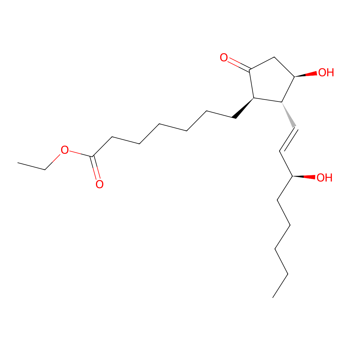 Alprostadil ethyl ester molecular structure, CAS 35900-16-4