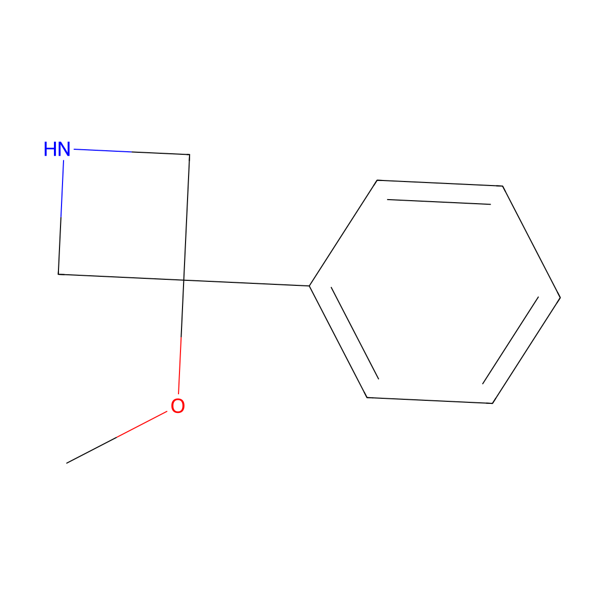 3-Methoxy-3-phenylazetidine molecular structure, CAS 35903-73-2