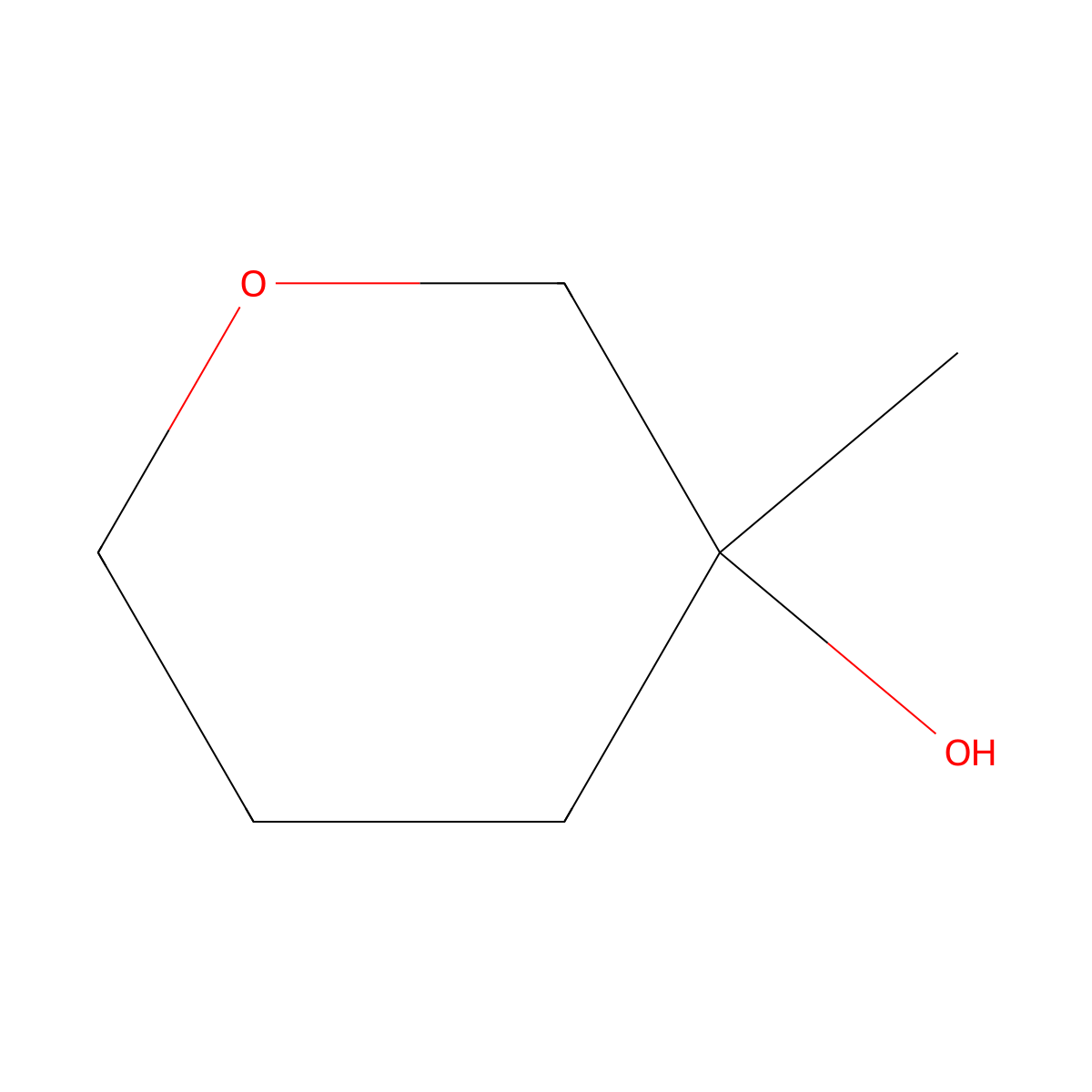 3-Methyloxan-3-ol molecular structure, CAS 35906-74-2