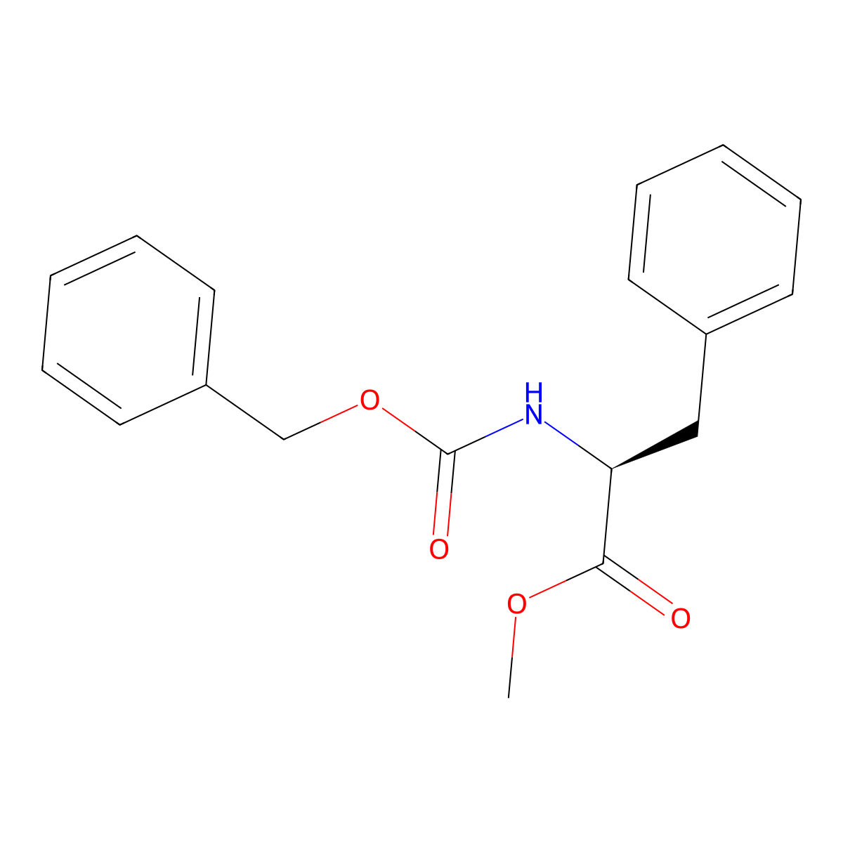 N-benzyloxycarbonylphenylalanine methyl ester molecular structure, CAS 35909-92-3