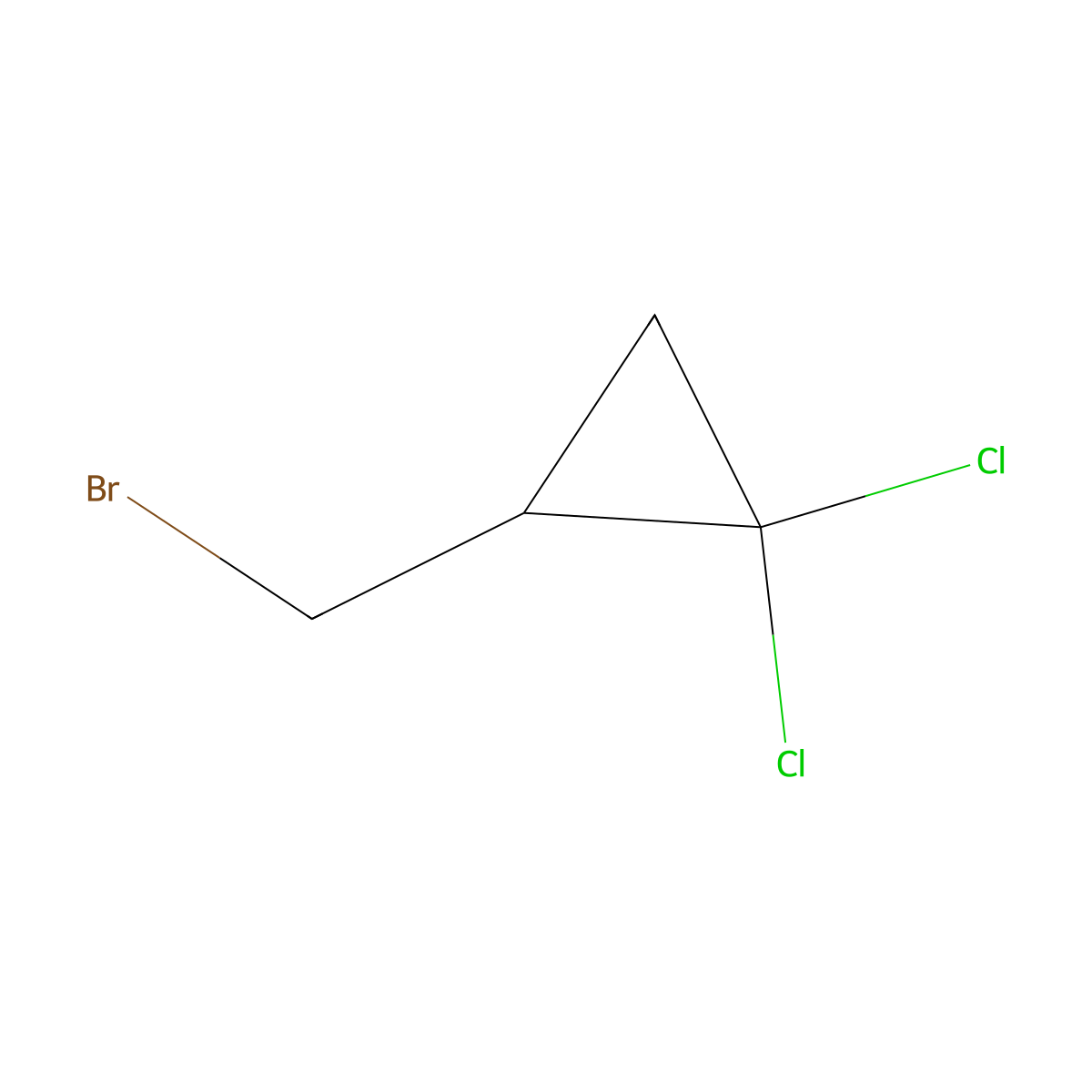 2-(Bromomethyl)-1,1-dichlorocyclopropane molecular structure, CAS 3591-45-5