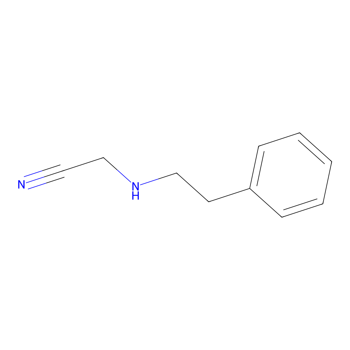 [(2-Phenylethyl)amino]acetonitrile molecular structure, CAS 3591-82-0