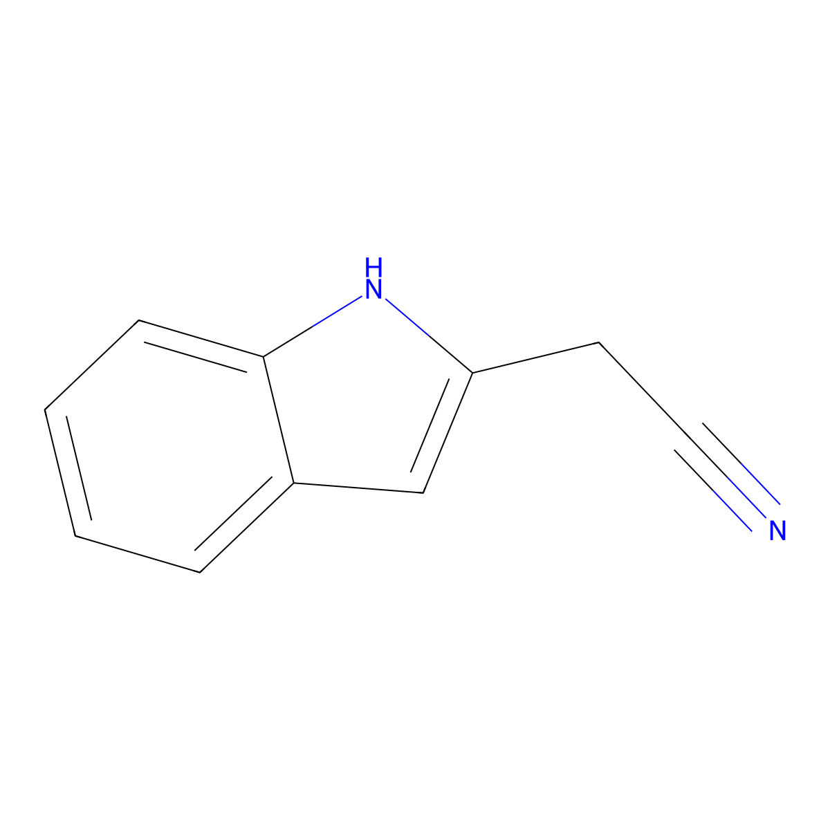 1H-Indoleacetonitrile molecular structure, CAS 35913-20-3