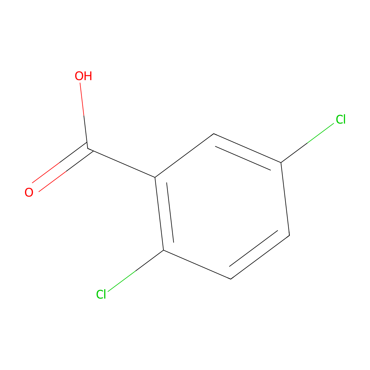 2,5-Dichlorobenzoic acid molecular structure, CAS 35915-19-6