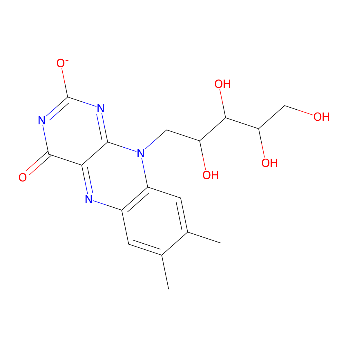 Flavin semiquinone molecular structure, CAS 35919-91-6