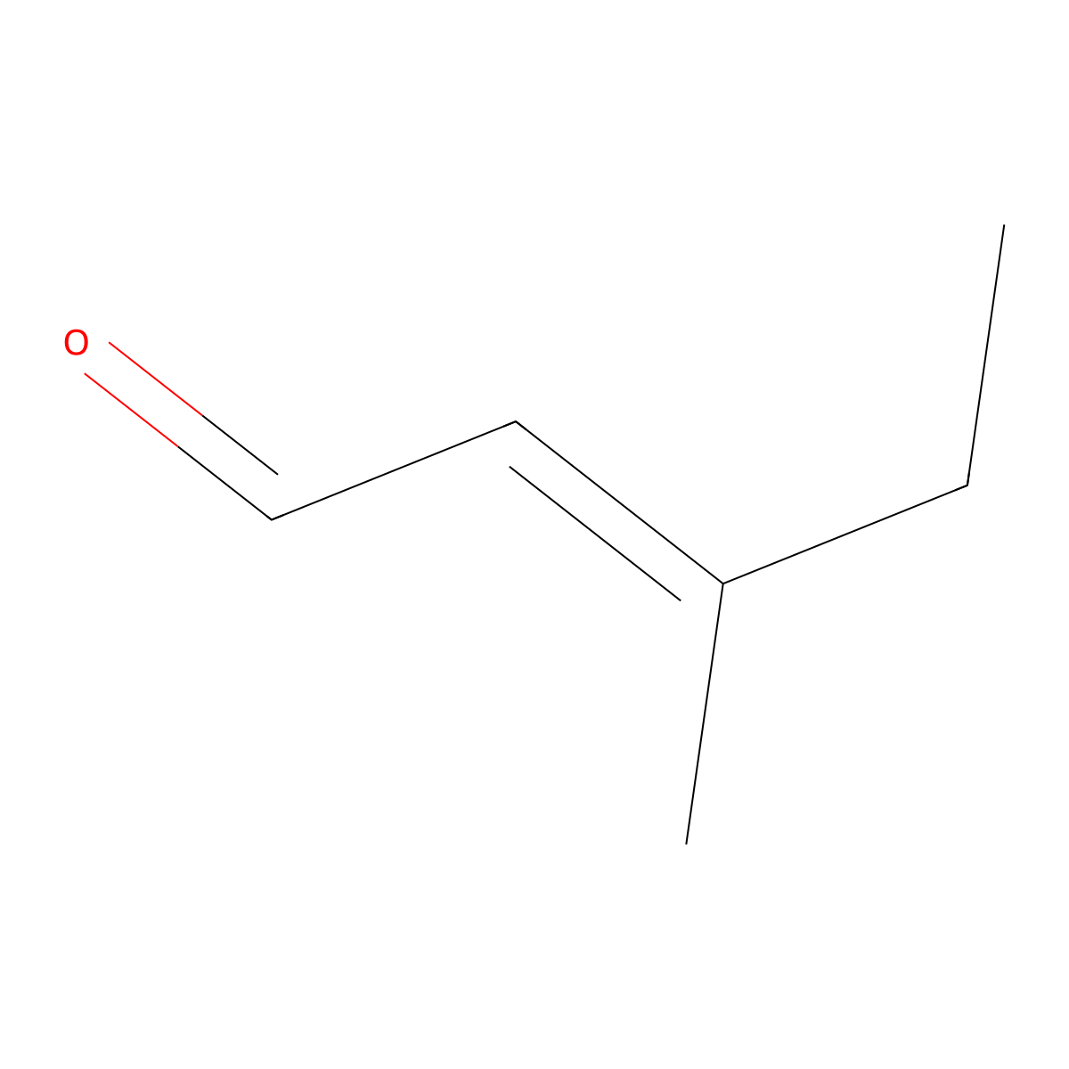 2-Pentenal, 3-methyl- molecular structure, CAS 3592-19-6