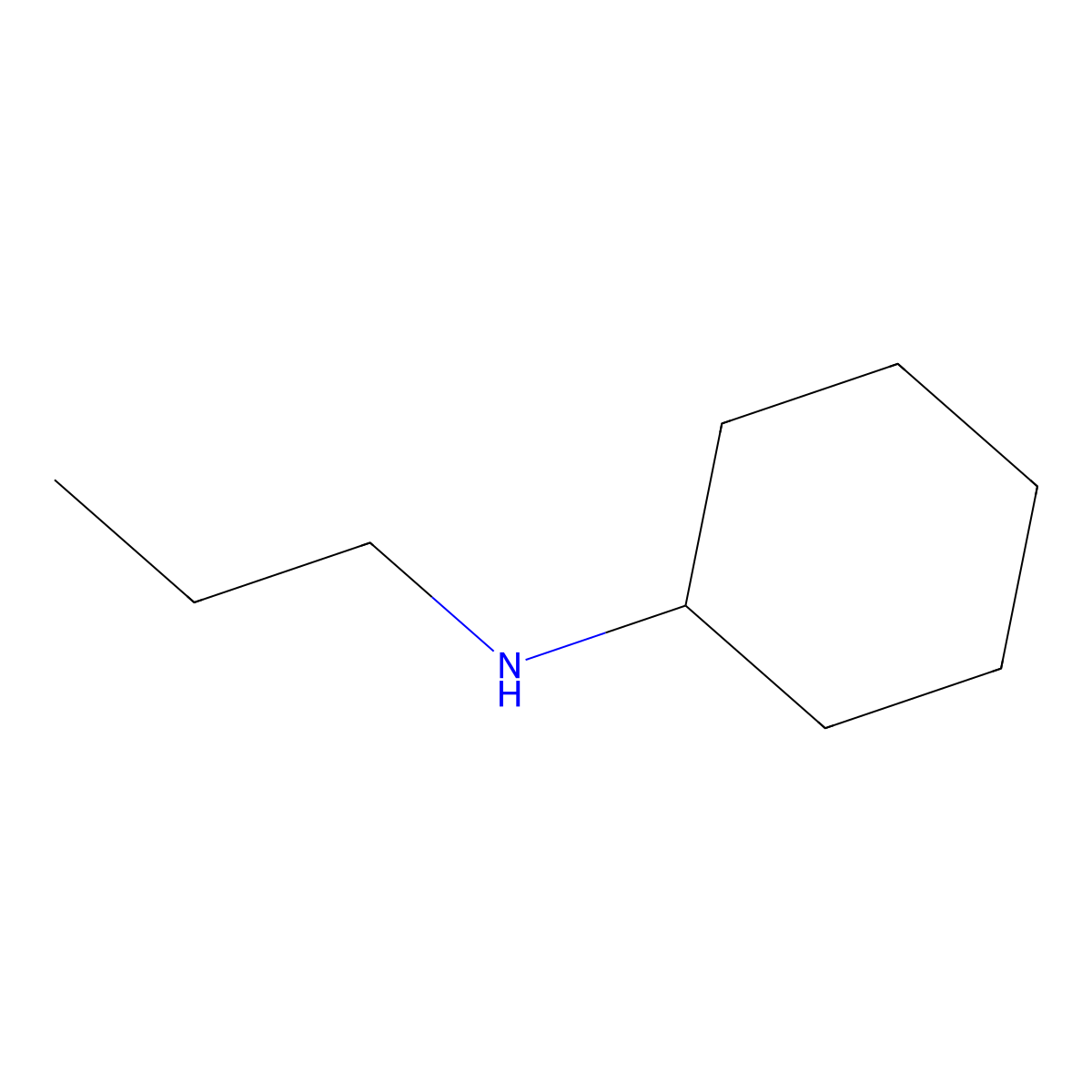 N-Propylcyclohexanamine molecular structure, CAS 3592-81-2