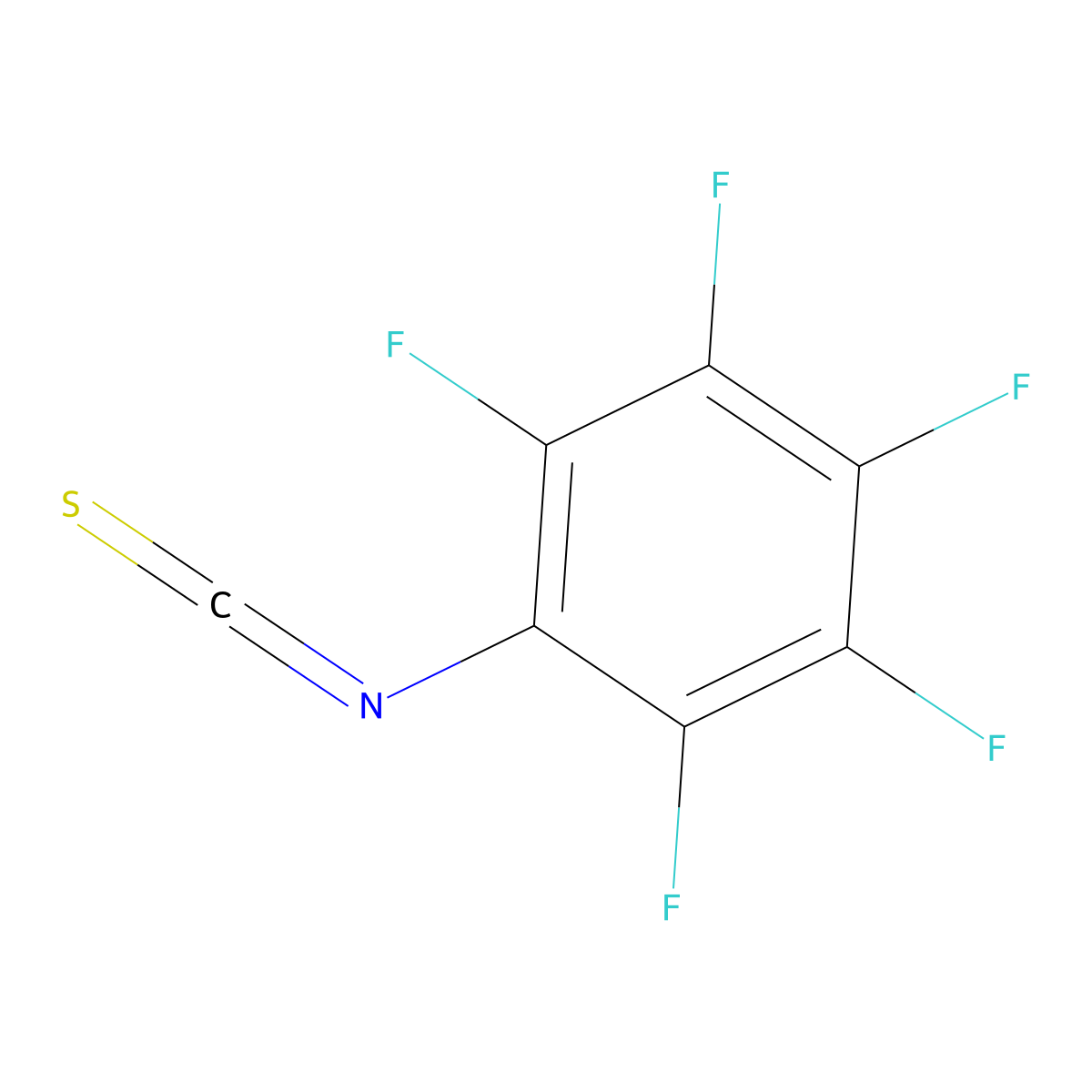 Pentafluorophenylisothiocyanate molecular structure, CAS 35923-79-6