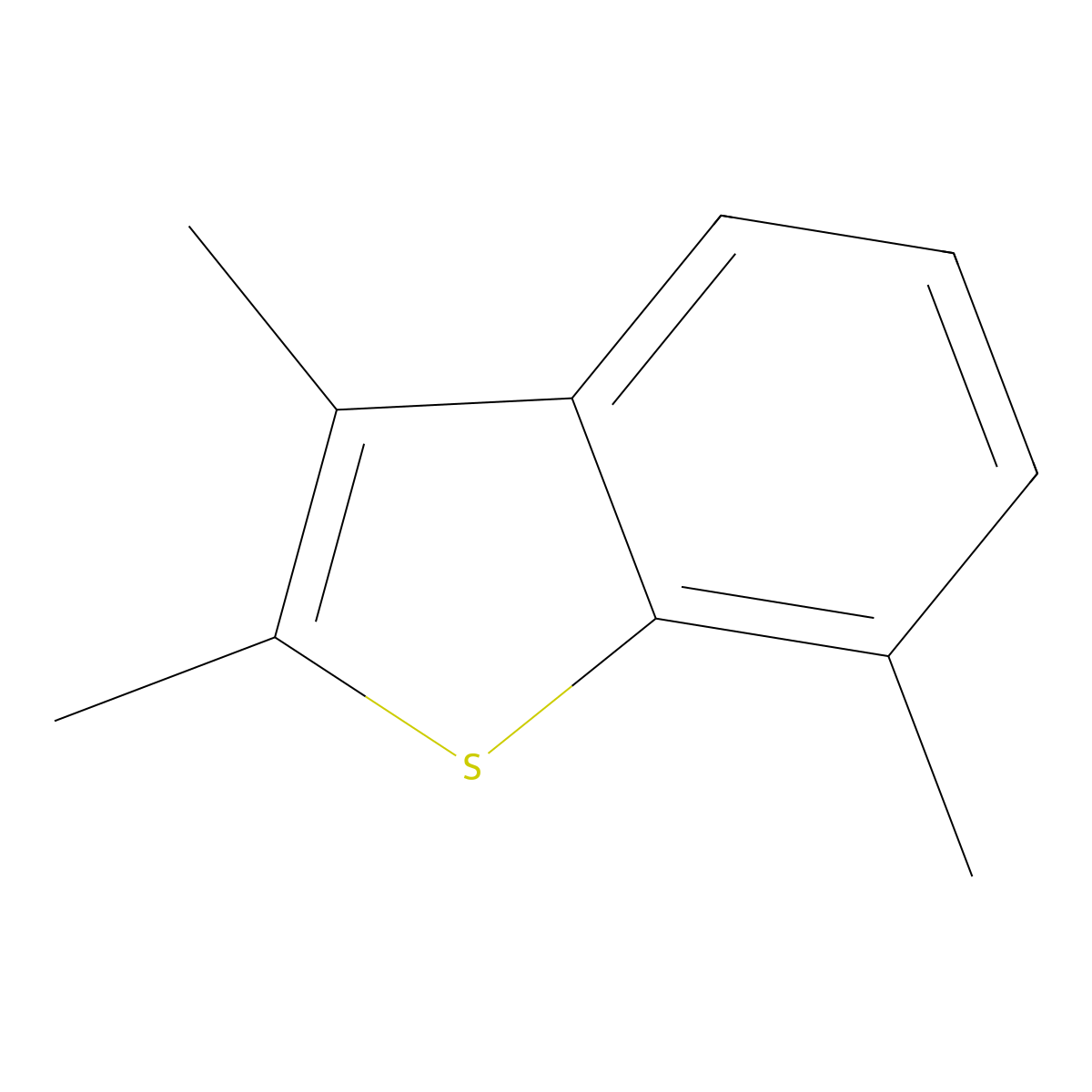 2,3,7-Trimethyl-benzothiophene molecular structure, CAS 35923-92-3