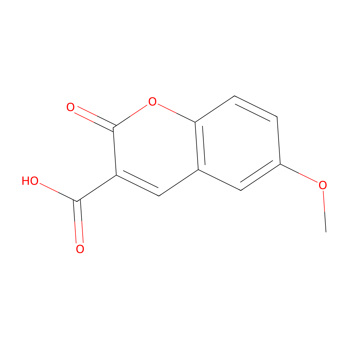 6-methoxy-2-oxo-2H-chromene-3-carboxylic acid molecular structure, CAS 35924-44-8