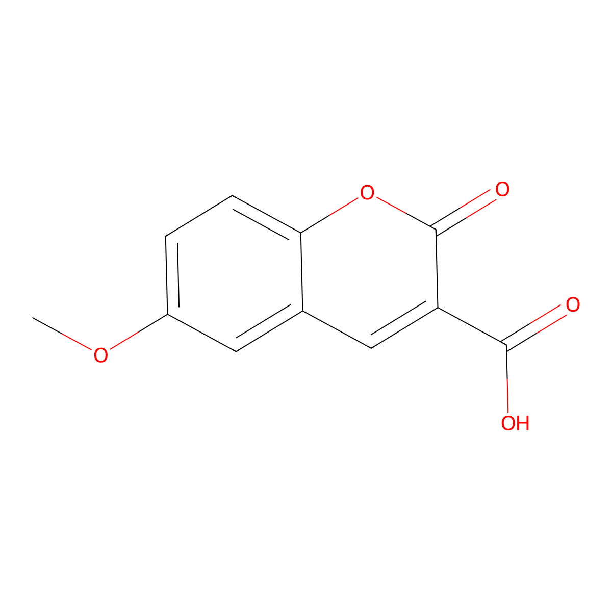 6-methoxy-2-oxo-2H-chromene-3-carboxylic acid molecular structure, CAS 35924-44-8