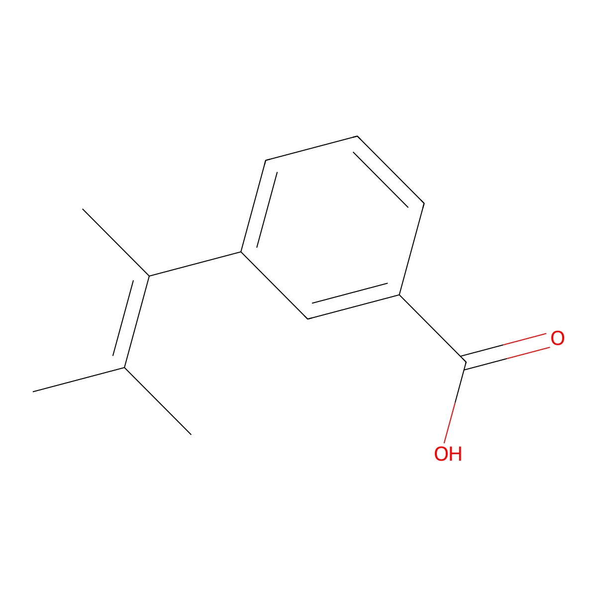 3-(1,2-Dimethyl-1-propenyl)benzoic acid molecular structure, CAS 35925-85-0