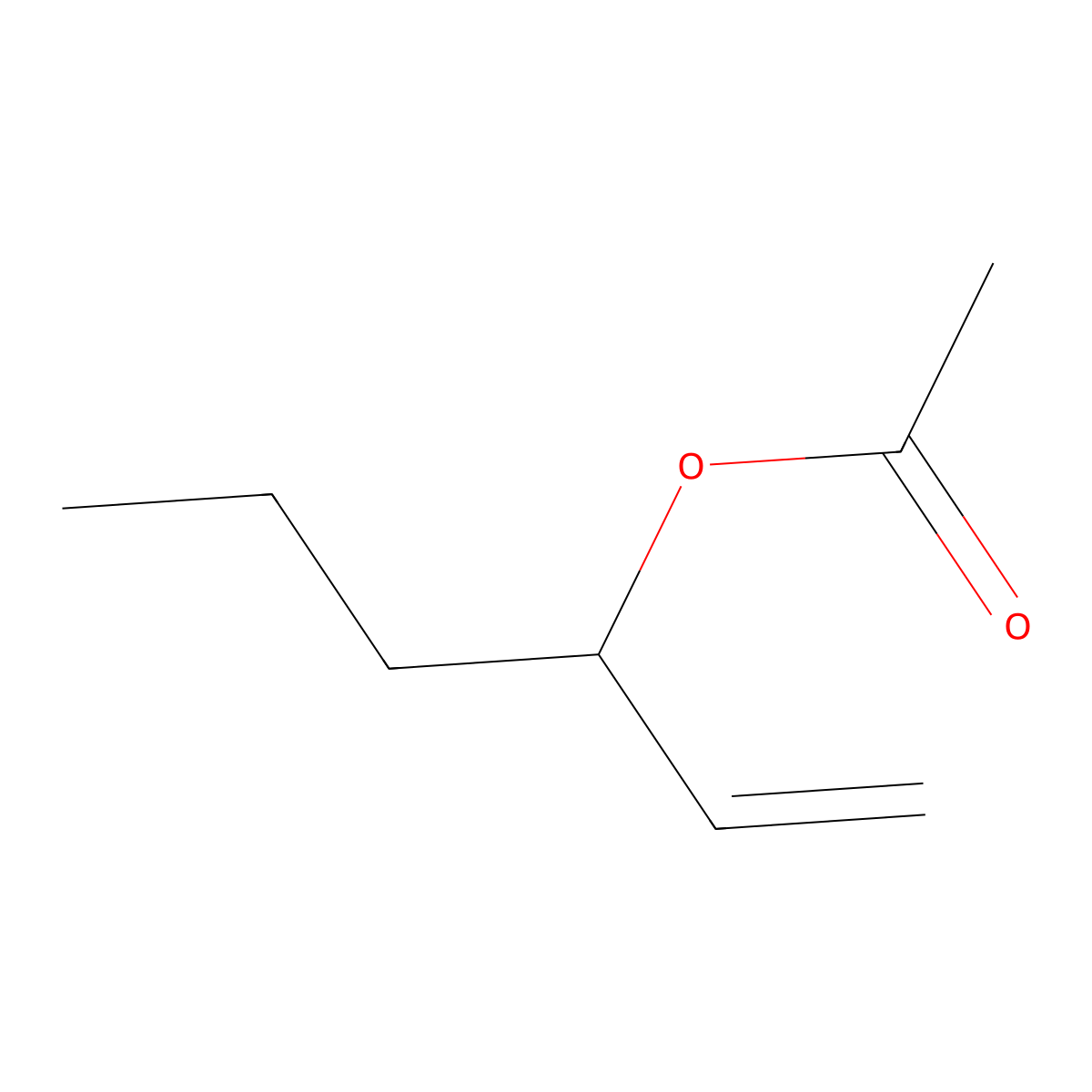 1-Hexen-3-ol, 3-acetate molecular structure, CAS 35926-04-6