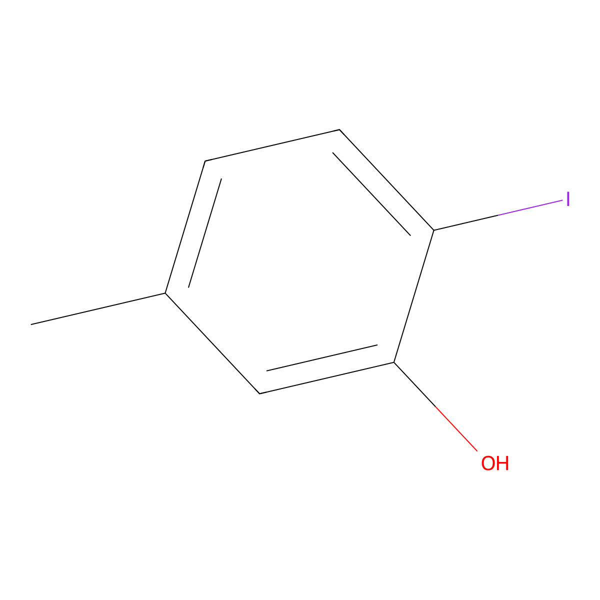 2-Iodo-5-methylphenol molecular structure, CAS 35928-80-4