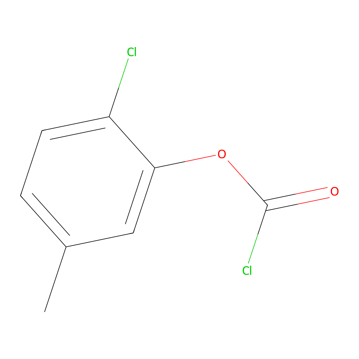 2-Chloro-5-methylphenyl chloroformate molecular structure, CAS 35928-83-7