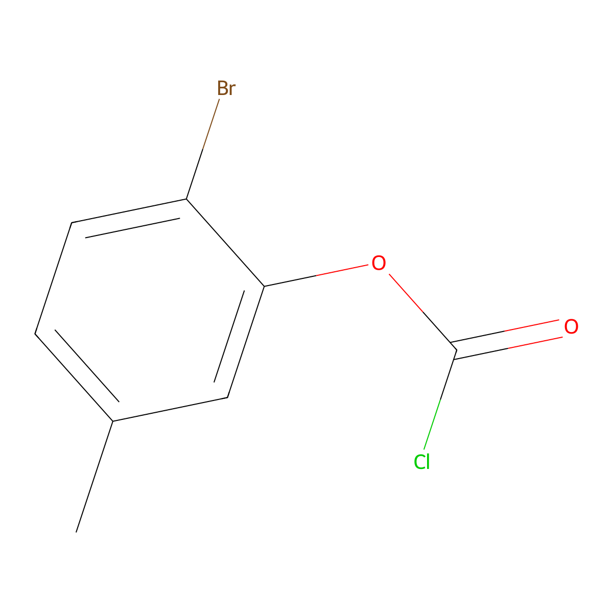 2-Bromo-5-methylphenyl chloroformate molecular structure, CAS 35928-84-8