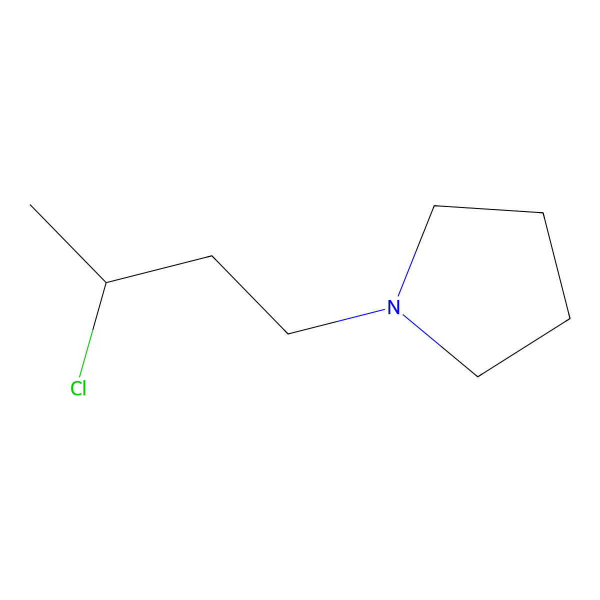 1-(3-Chlorobutyl)pyrrolidine molecular structure, CAS 35929-24-9
