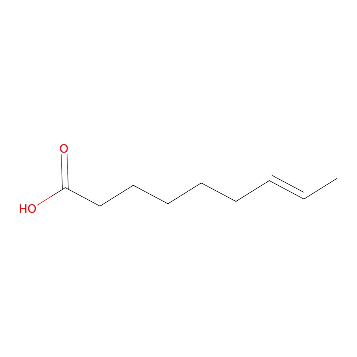 Non-7-enoic acid molecular structure, CAS 3593-01-9