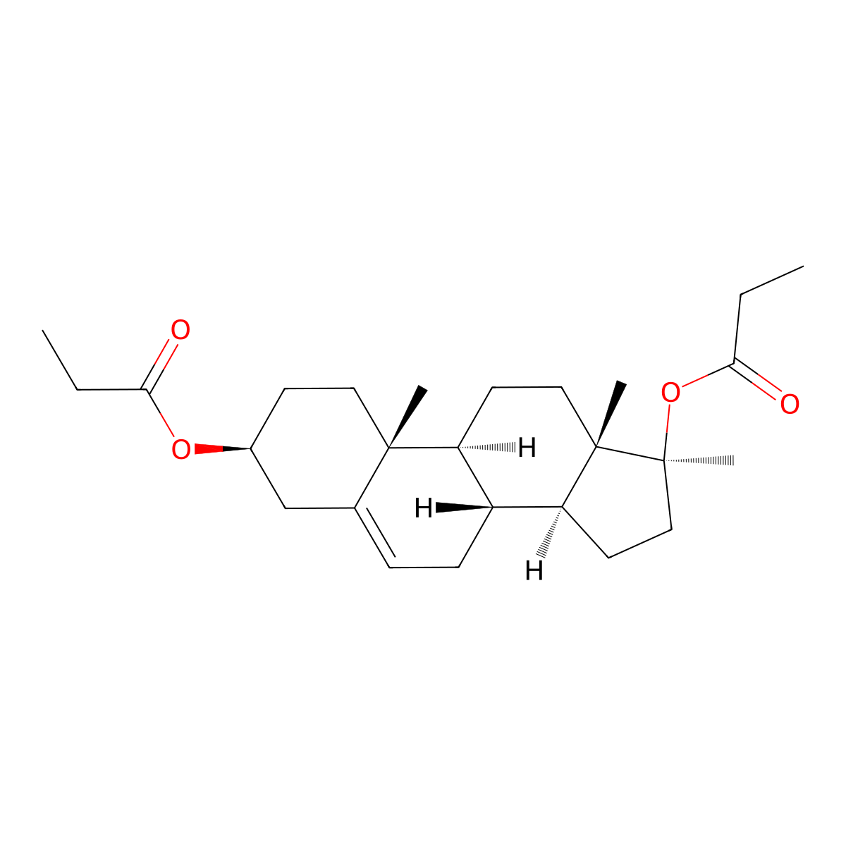 Methandriol Dipropionate molecular structure, CAS 3593-85-9