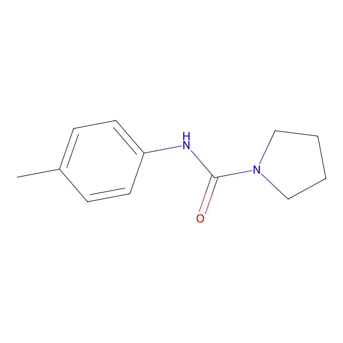 N-(4-methylphenyl)pyrrolidine-1-carboxamide molecular structure, CAS 35938-95-5