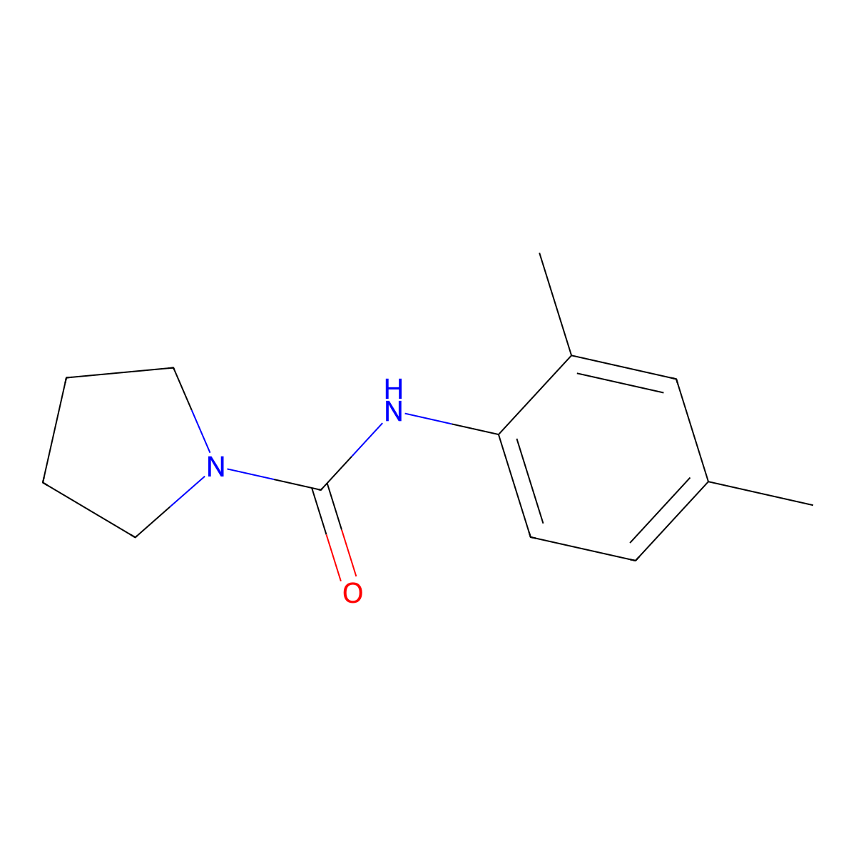 1-(N-(2,4-Xylyl)carbamoyl)pyrrolidine molecular structure, CAS 35938-97-7