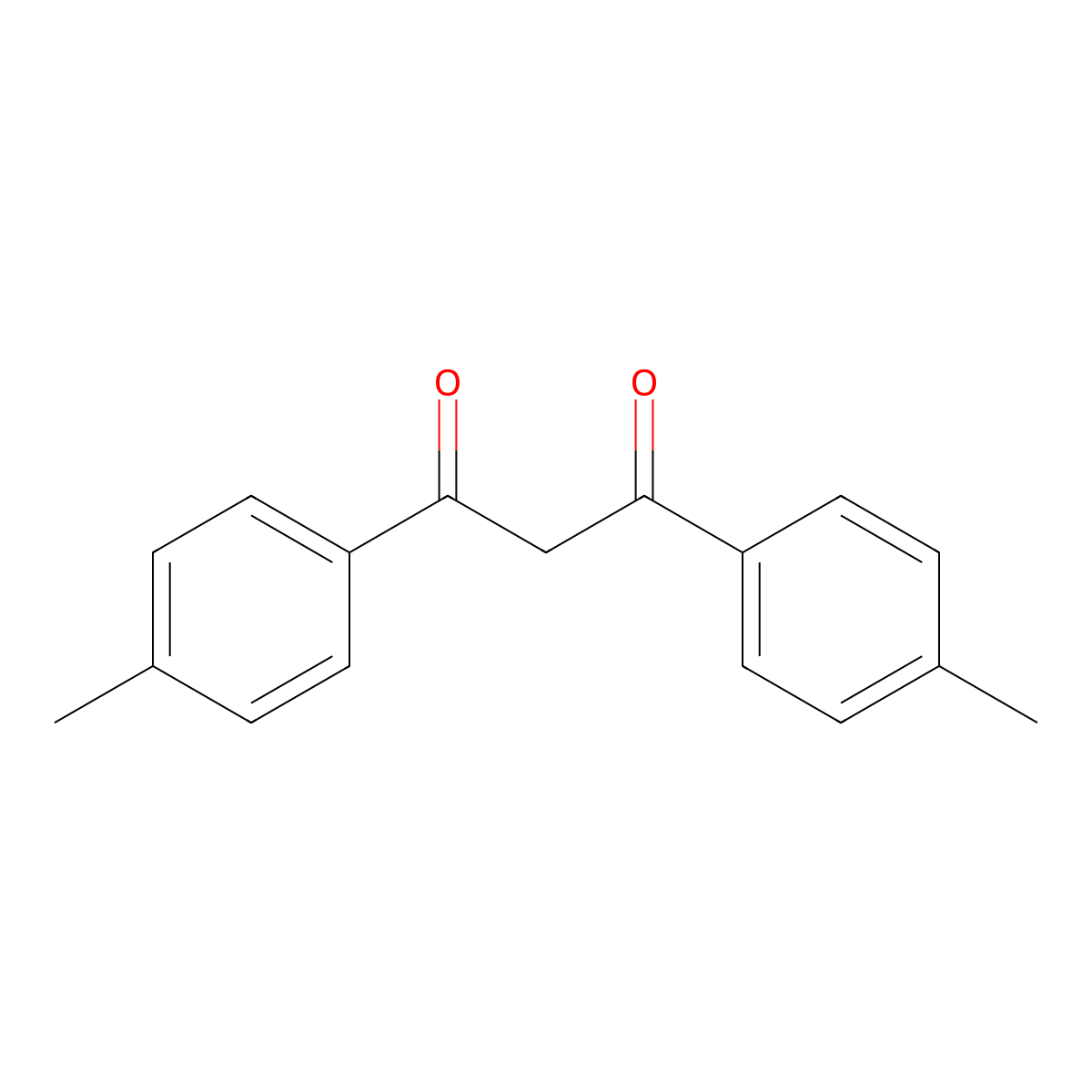 1,3-Propanedione, 1,3-bis(4-methylphenyl)- molecular structure, CAS 3594-36-3