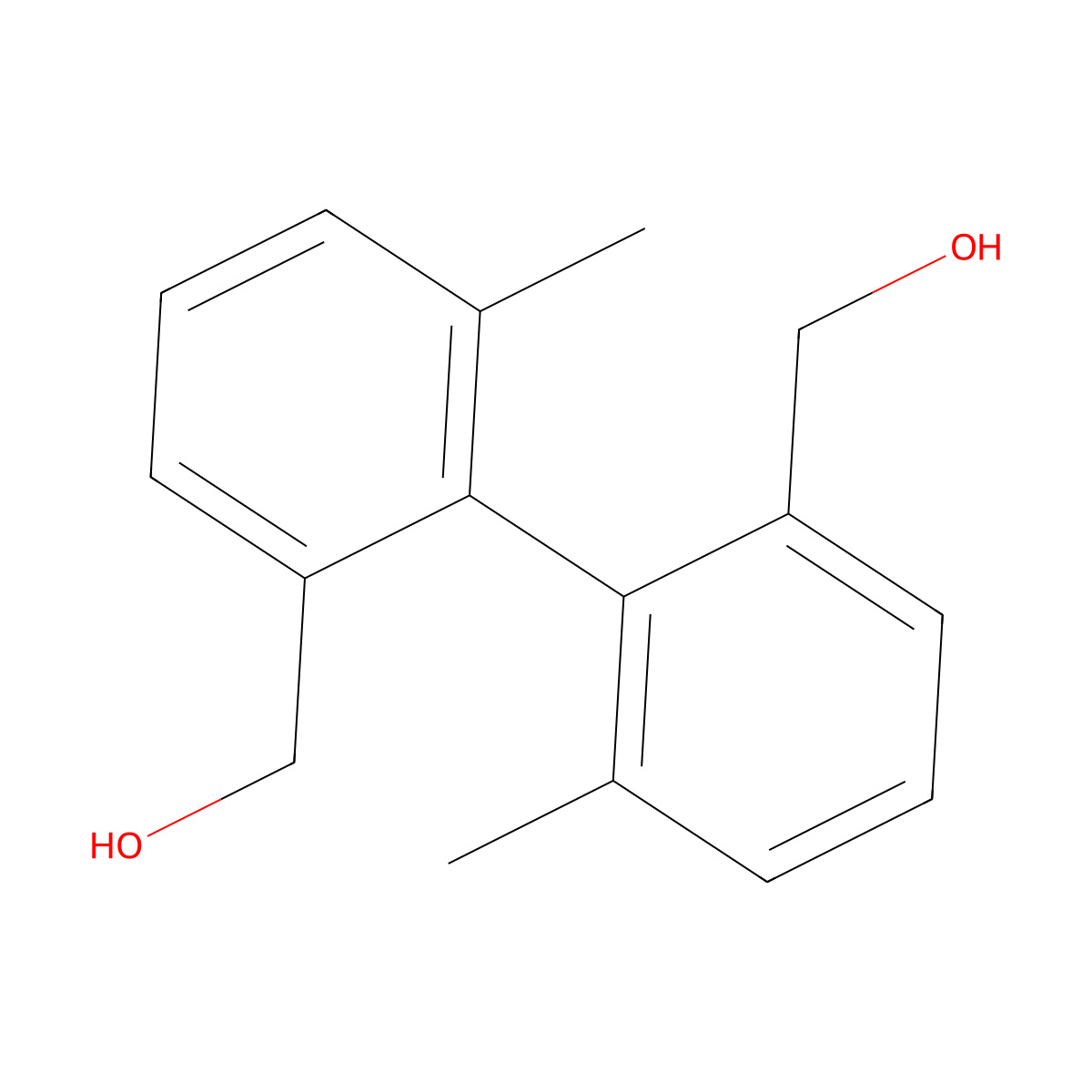 (6,6'-Dimethyl-2,2'-biphenyldiyl)dimethanol molecular structure, CAS 3594-91-0