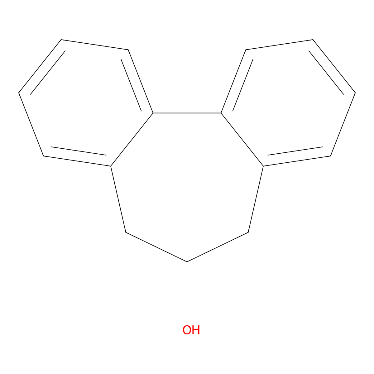 6,7-dihydro-5H-dibenzo[a,c][7]annulen-6-ol molecular structure, CAS 3594-99-8