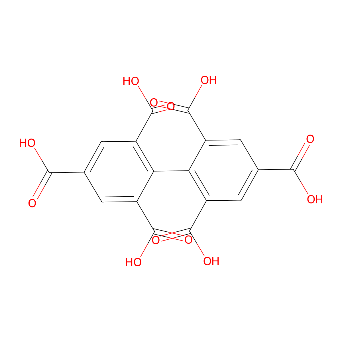 [1,1'-Biphenyl]-2,2',4,4',6,6'-hexacarboxylic acid molecular structure, CAS 359400-00-3
