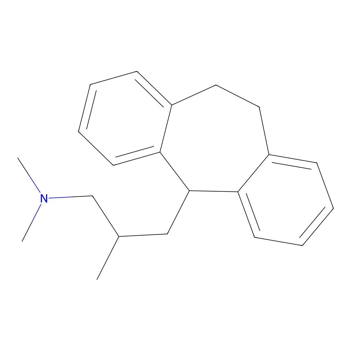 Butriptyline molecular structure, CAS 35941-65-2