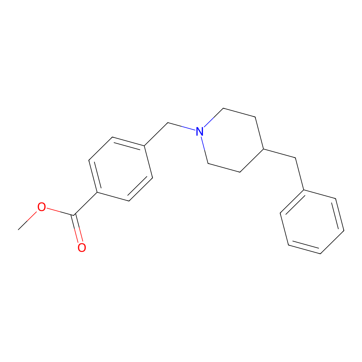 Methyl 4-[(4-benzylpiperidin-1-yl)methyl]benzoate molecular structure, CAS 359411-52-2