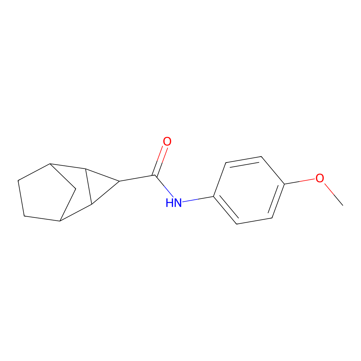 N-(4-methoxyphenyl)tricyclo[3.2.1.0~2,4~]octane-3-carboxamide molecular structure, CAS 359418-14-7