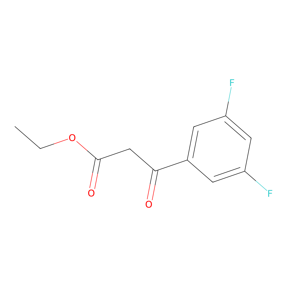 Ethyl 3-(3,5-difluorophenyl)-3-oxopropanoate molecular structure, CAS 359424-42-3