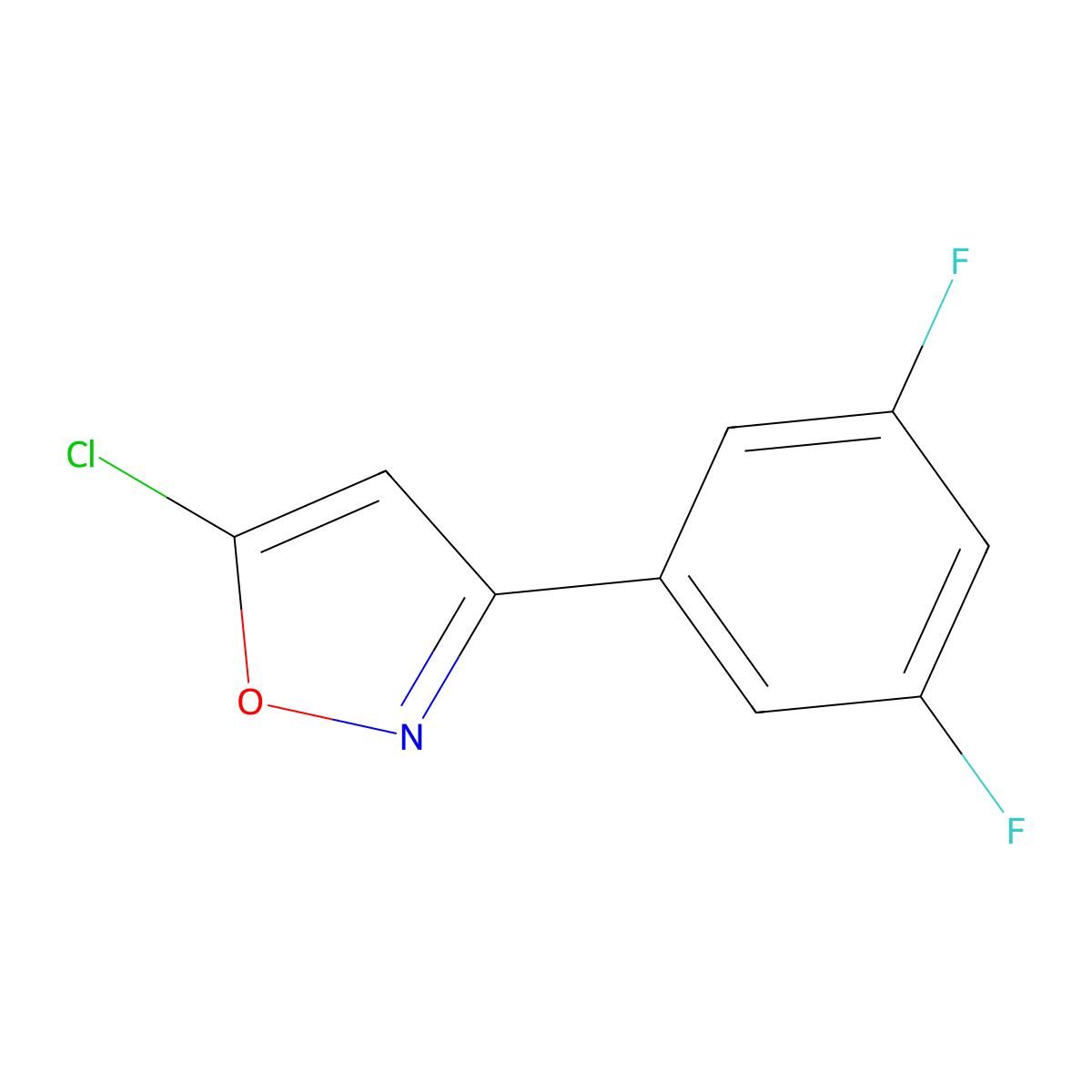 5-Chloro-3-(3,5-difluorophenyl)isoxazole molecular structure, CAS 359424-44-5