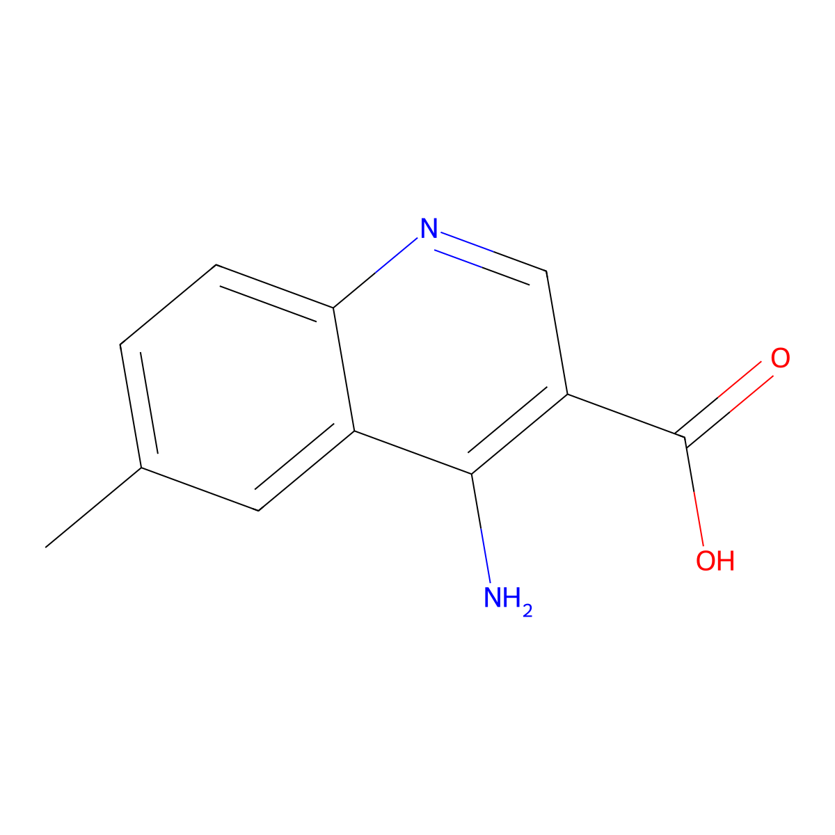 4-Amino-6-methylquinoline-3-carboxylic acid molecular structure, CAS 359427-49-9