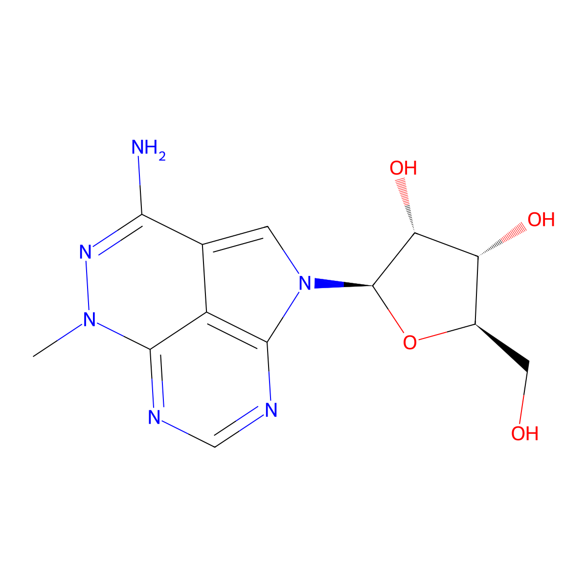 Triciribine molecular structure, CAS 35943-35-2