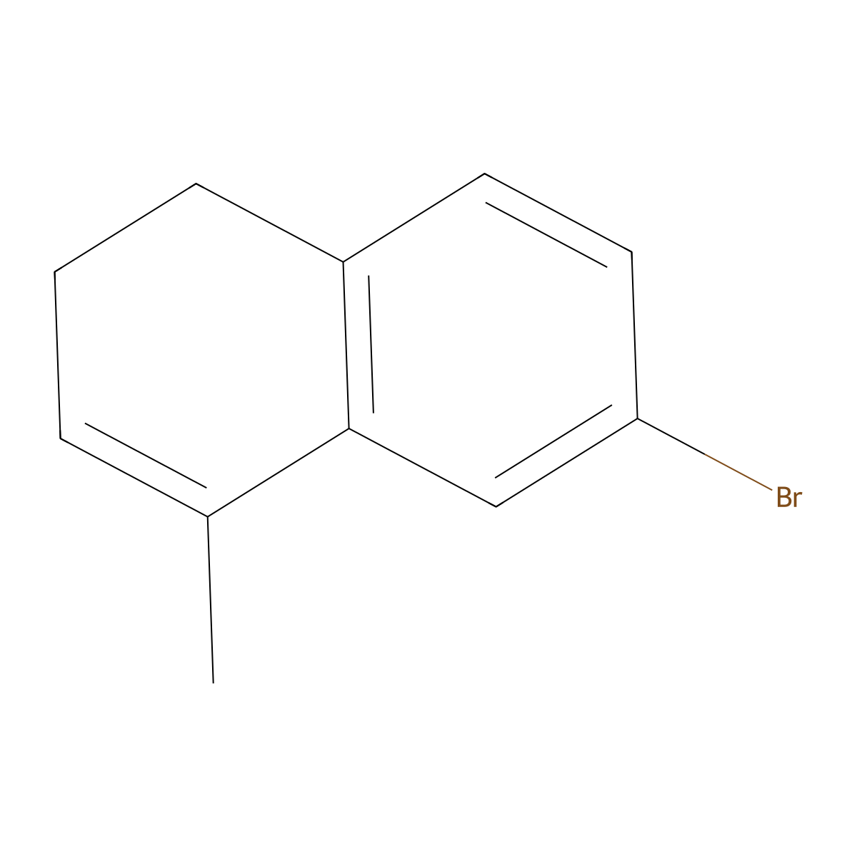 6-Bromo-4-methyl-1,2-dihydronaphthalene molecular structure, CAS 35943-87-4