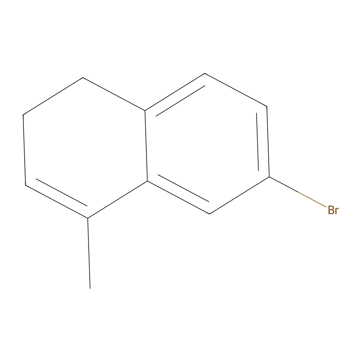 6-Bromo-4-methyl-1,2-dihydronaphthalene molecular structure, CAS 35943-87-4