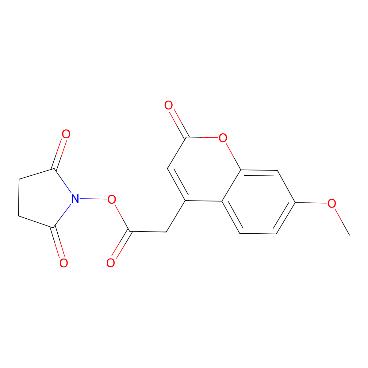 7-Methoxycoumarin-4-acetic Acid N-Succinimidyl Ester molecular structure, CAS 359436-89-8
