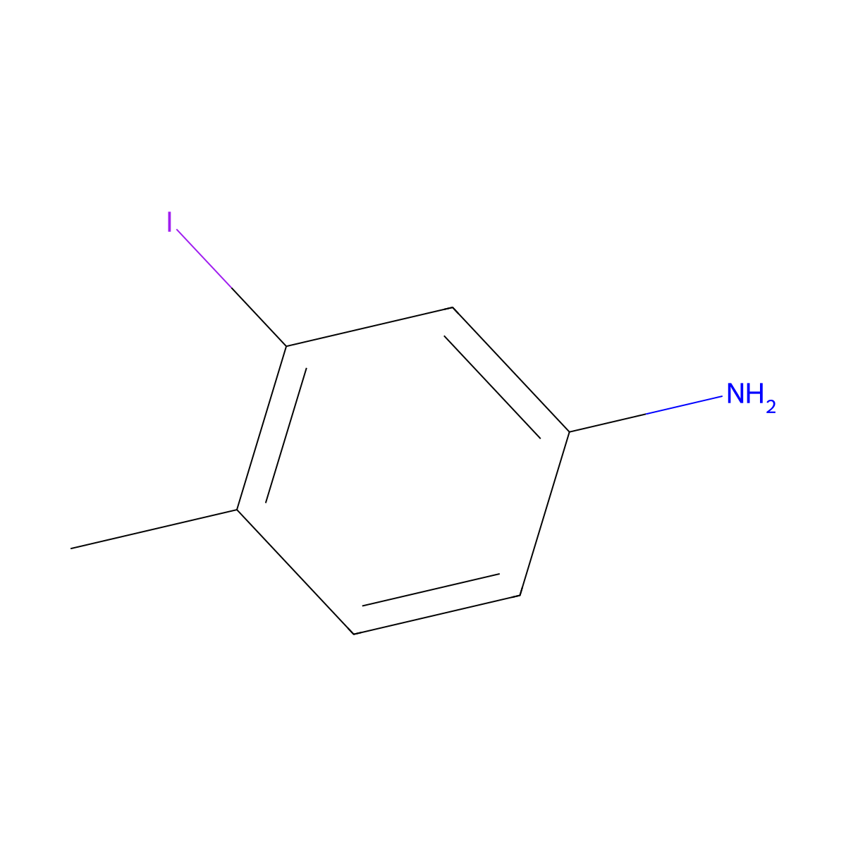 3-Iodo-p-toluidine molecular structure, CAS 35944-64-0